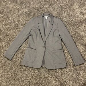 White House Black Market Women's Gray Blazer - Size 2